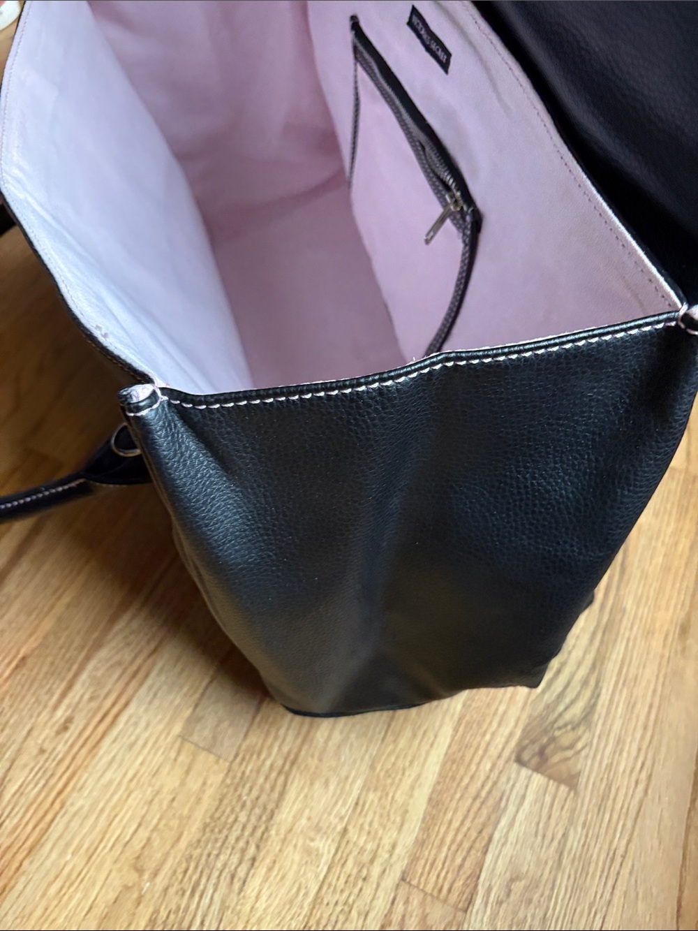 Victoria’s Secret faux leather black weekender tote Classic Black - Picture 6 of 6